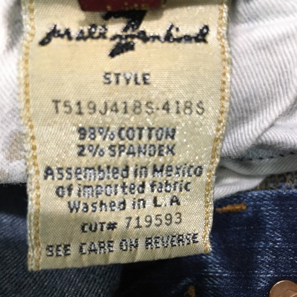 7 for all Mankind Standard Button Fly Jeans. Argyle Embroidered Pocket. Size 30. - Picture 10 of 10